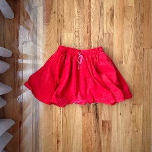 Red Mini Boden Corduroy Skirt Size 7/8